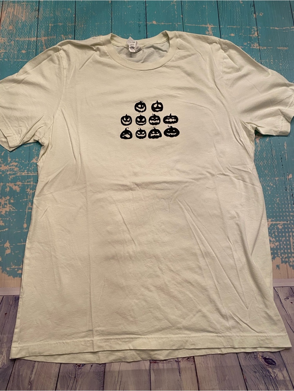 Light Green Pumpkin Graphic T-Shirt